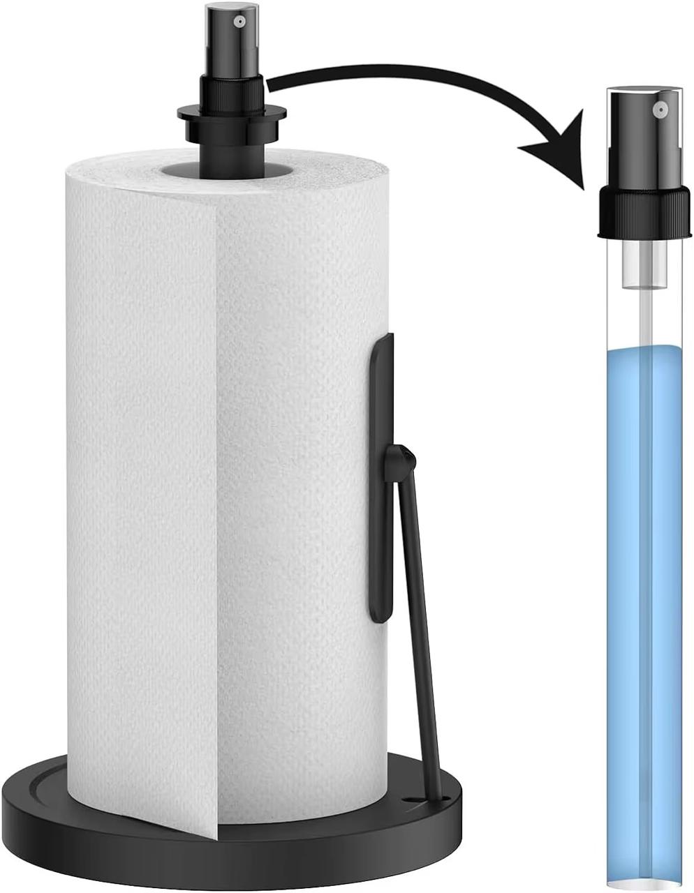 2-in-1 Paper Towel Holder with Spray Bottle