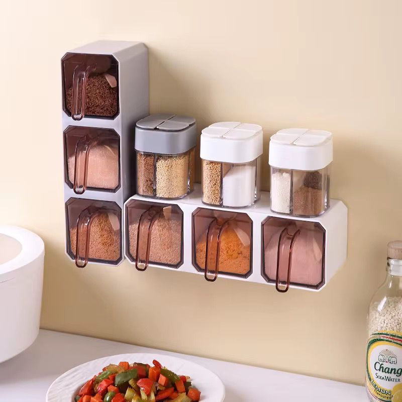 Wall-Mounted Spice Organizer โ Smart & Stylish Storage