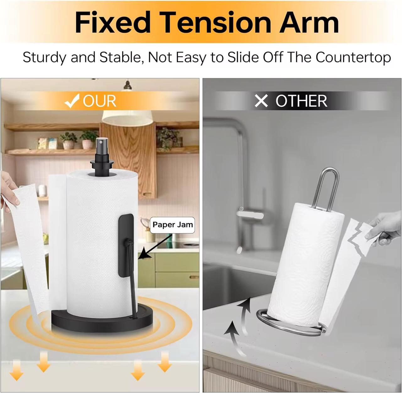 2-in-1 Paper Towel Holder with Spray Bottle