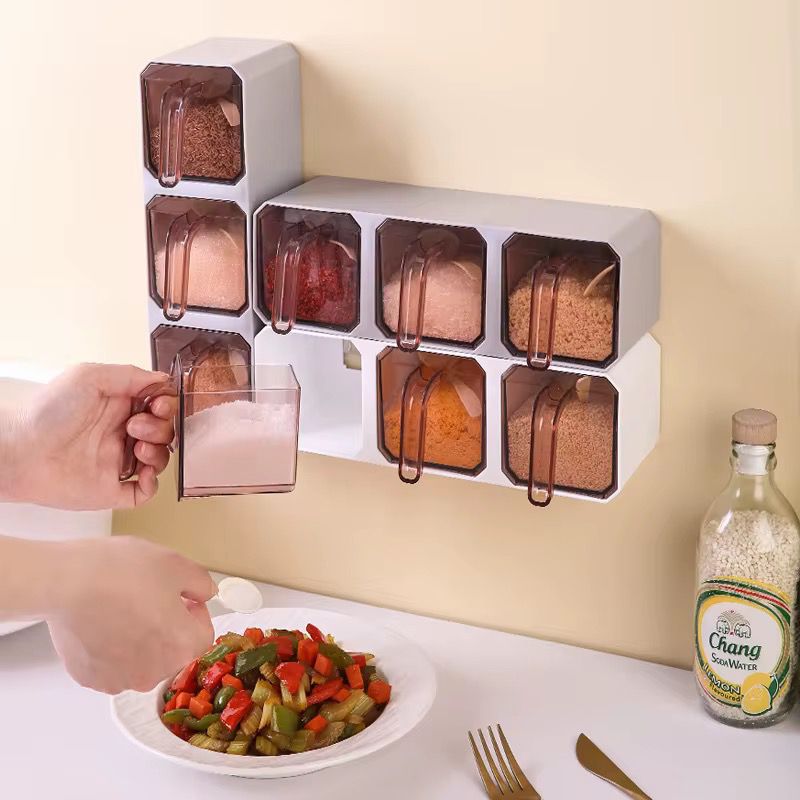 Wall-Mounted Spice Organizer โ Smart & Stylish Storage