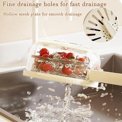 2 in 1 Food Drain Container - Foldable Handle